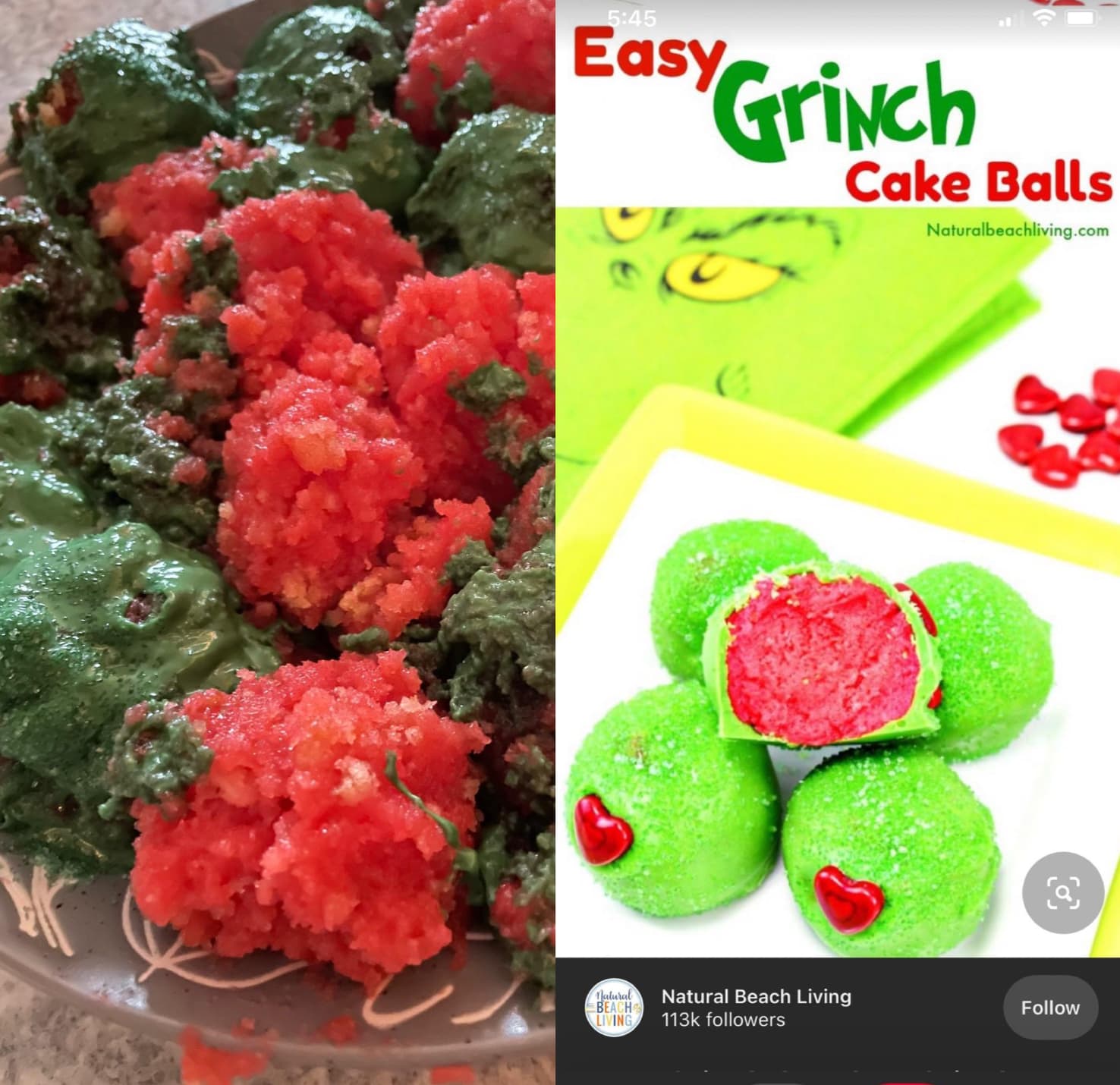 Grinch cake - Easy Grinch Cake Balls Naturalbeachliving.com Natural Natural Beach Living Beach Living ers